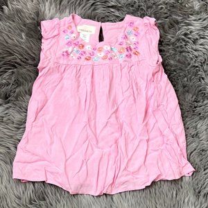 Toughskins Girl's Woven Top | Pink | M (5/6)